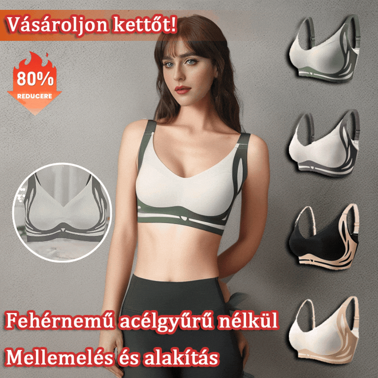 😍【4 db-os csomag】Női egyrészes vezeték nélküli melltartó❤️【40-85 kg】