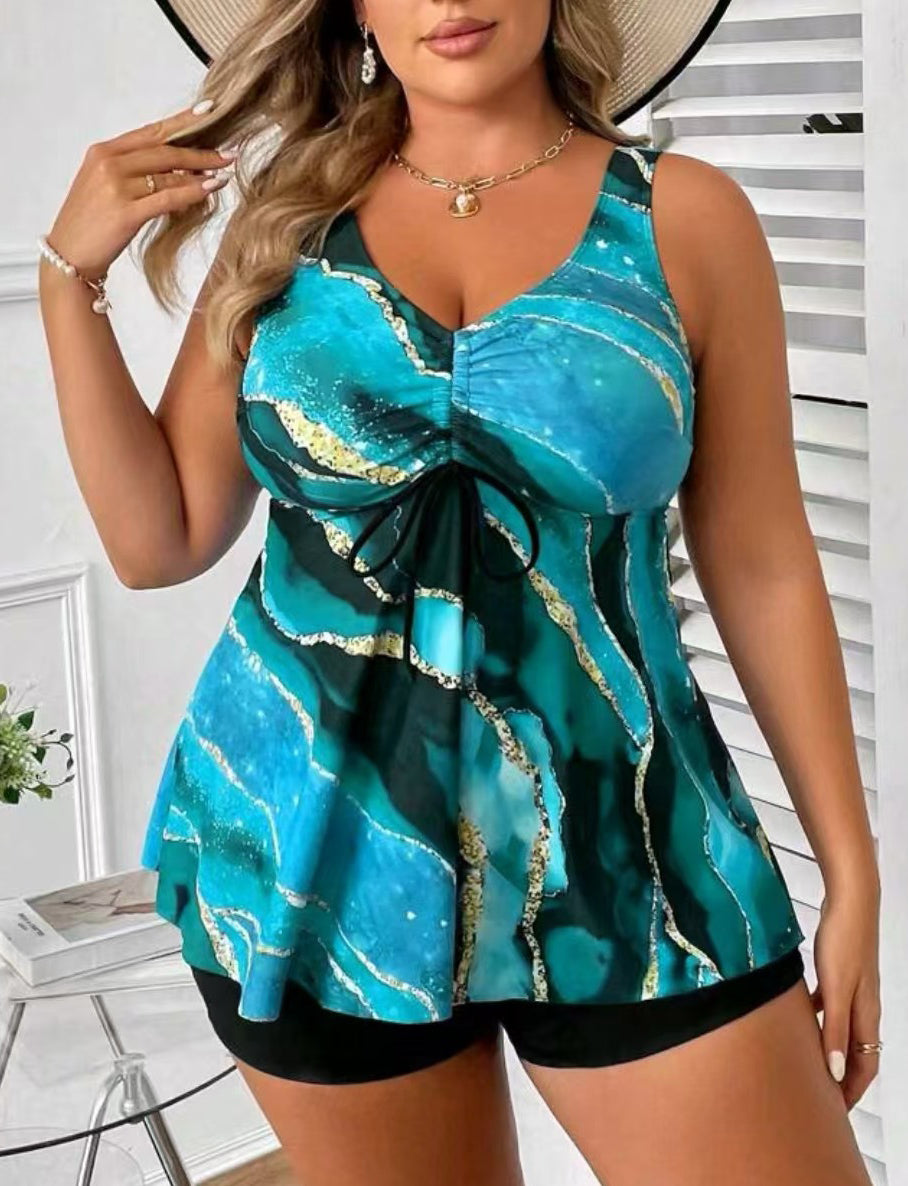 🏖️👙【50% sleva】🌴【M-5XL】Stylové plavky s potiskem, k dispozici v různých velikostech, ideální na pláž