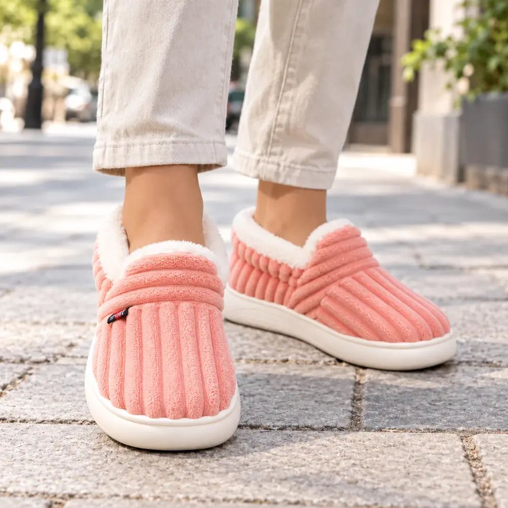 【36-47】Nowe damskie buty zimowe – ocieplane, grube, domowe, ciepłe, wsuwane, stylowe kapcie
