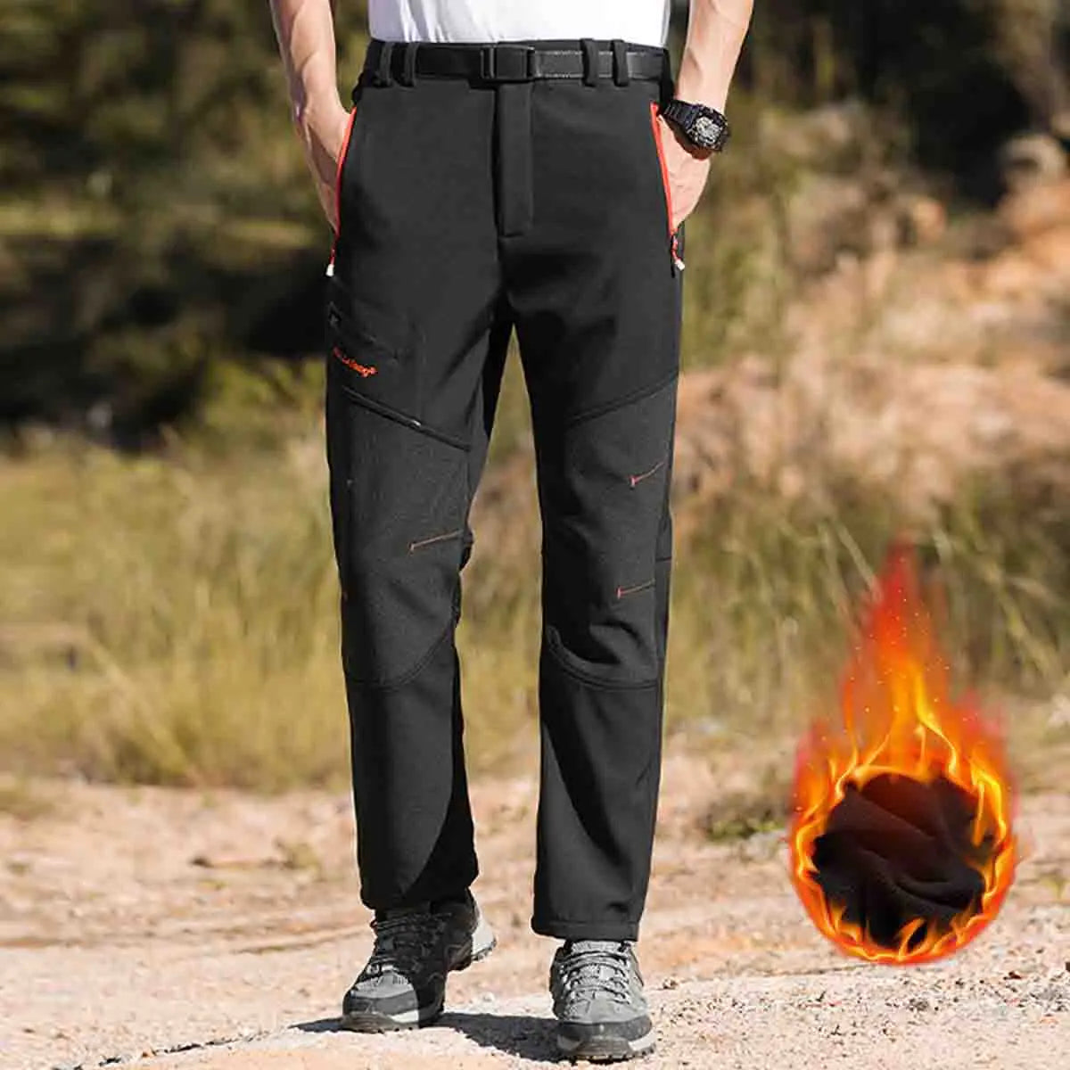 🏃‍♂️【S–5XL】2026 Nowe męskie spodnie outdoorowe na jesień i zimę – ciepłe, polarowe, wodoodporne i wiatroszczelne
