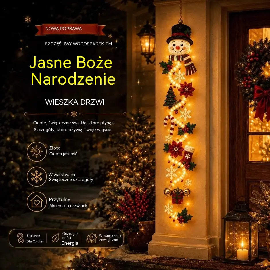 🎄🎃Ostatni dzień! 🎅Ciesz się 50% rabatem na podświetlane świąteczne dekoracje drzwi!