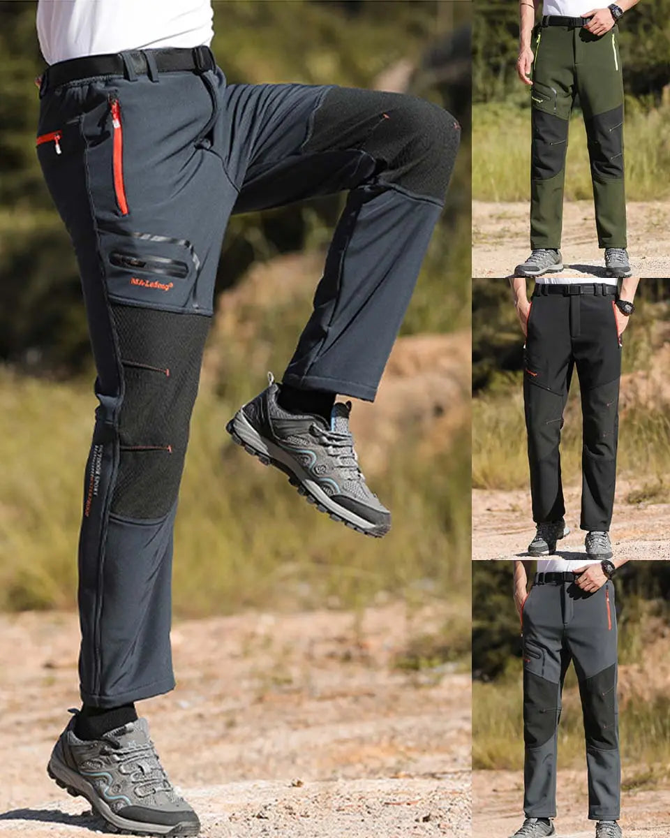 🏃‍♂️【S–5XL】2026 Nowe męskie spodnie outdoorowe na jesień i zimę – ciepłe, polarowe, wodoodporne i wiatroszczelne
