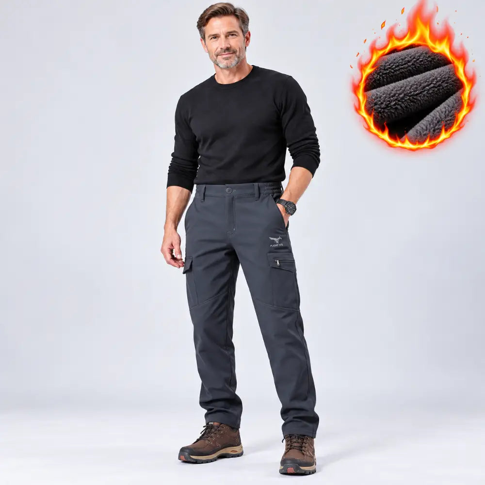 【M-4XL】Męskie spodnie outdoorowe softshell – ocieplane, grube, elastyczne, wiatro- i wodoodporne, polarowe, na narty i trekking