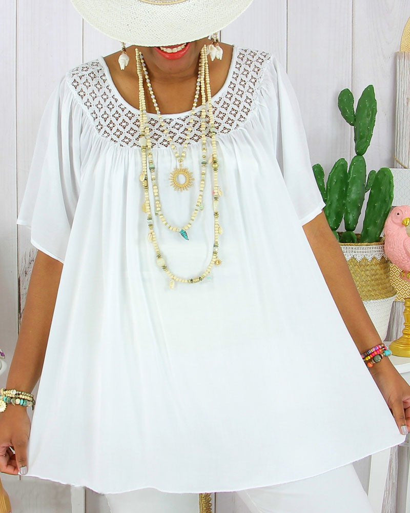 💐💐【XL-8XL】👚Nowy wiosenny luźny koronkowy top – plus size i wyszczuplający