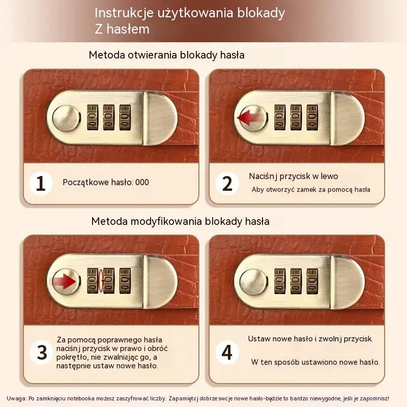 1 sztuka 99zł📓💰🔐Notatnik zabezpieczony hasłem służy do przechowywania czeków, gotówki, kart bankowych i różnych paragonów.