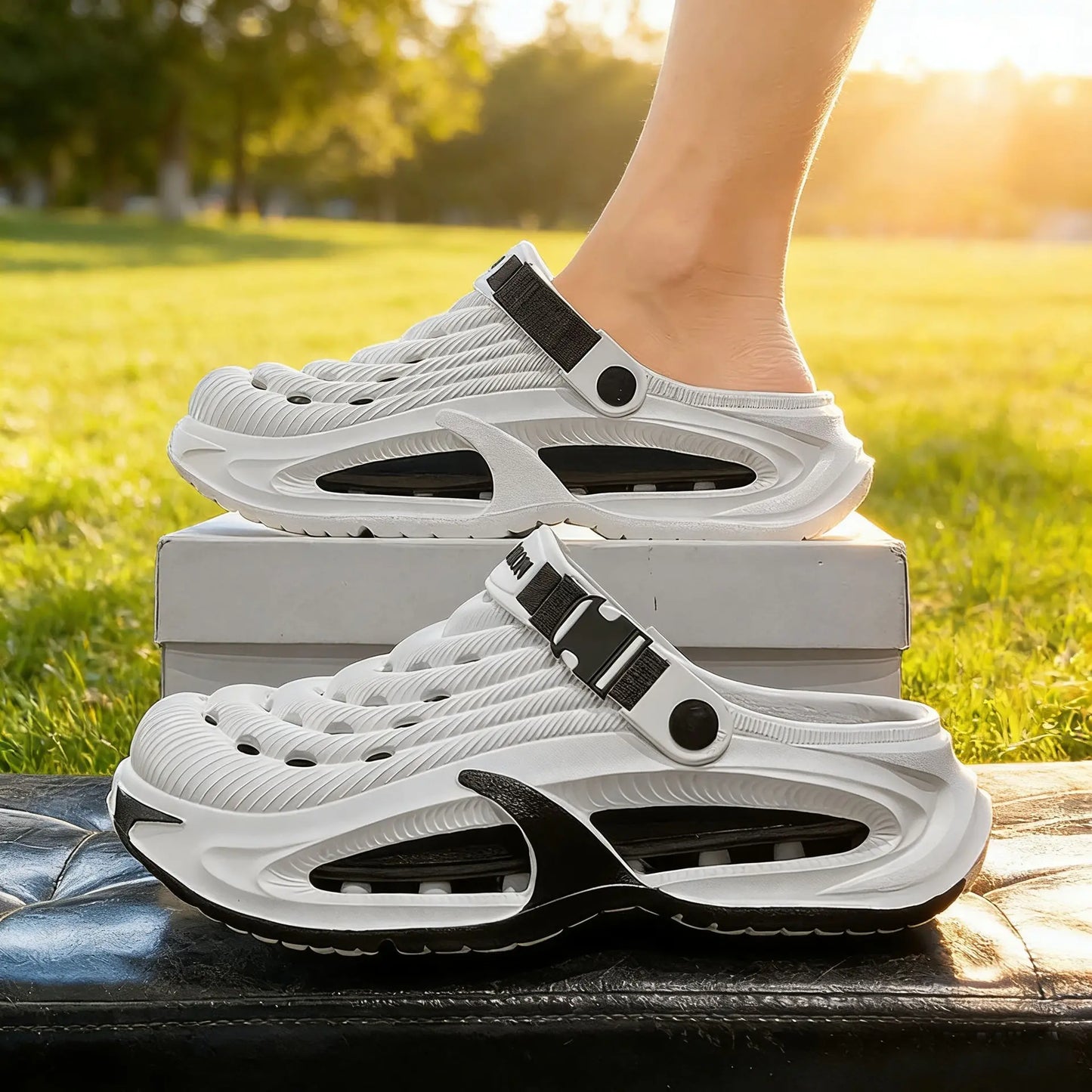 👟50% ZNIŻKI🌬️Męskie sandały wielofunkcyjne 2 w 1: gruba podeszwa EVA, antypoślizgowe, niezwykle lekkie i oddychające🏃‍♂️