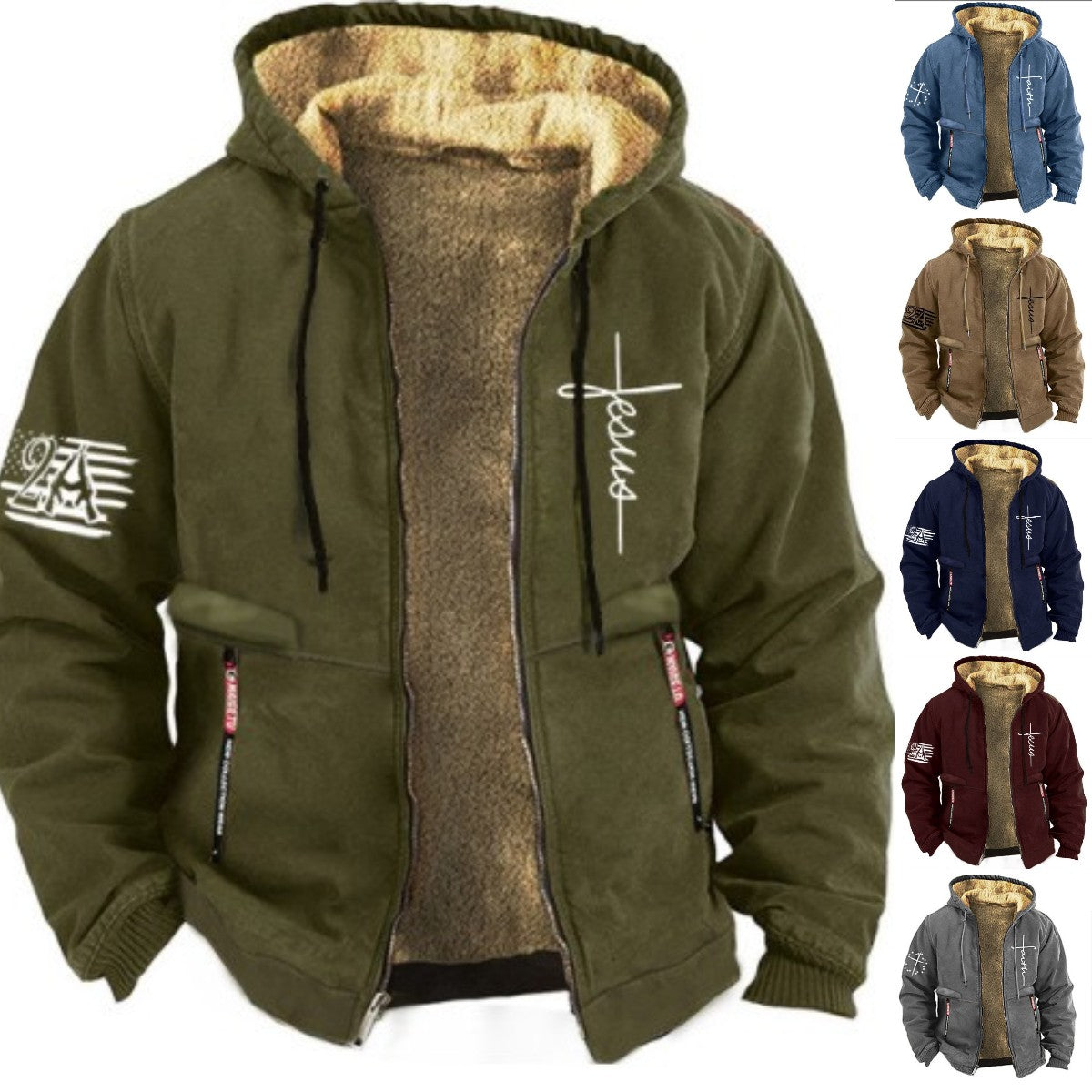 🔥🔥【S-3XL】 Modna, jesienna i zimowa, pogrubiona, aksamitna kurtka męska na co dzień