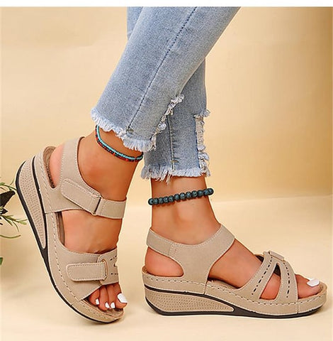 🔥【50% sleva】🔥【35-43】Letní ležérní sandály na klínku se silnou podrážkou-Z