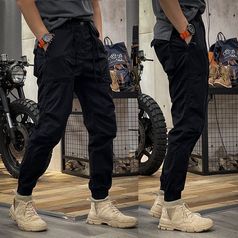 【S-3XL】Wytrzymałe męskie spodnie sportowe, jednolity kolor, wysoka elastyczność.