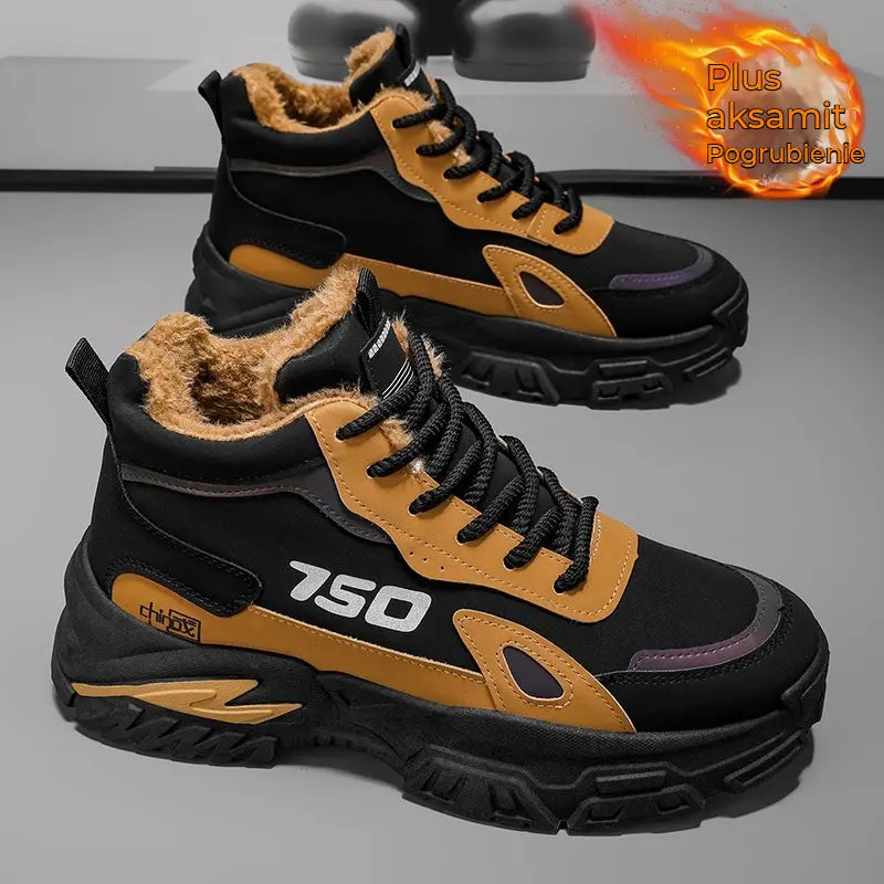 ✨✨Nowe zimowe buty męskie w stylu polarowym, ciepłe, antypoślizgowe, z grubą podeszwą i odporne na zużycie
