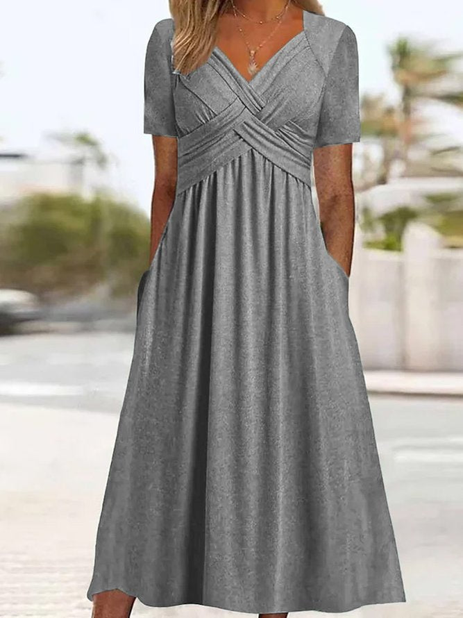 🔥🔥【Super rabat】【S-5XL】Nowa bawełniana sukienka midi casualowa