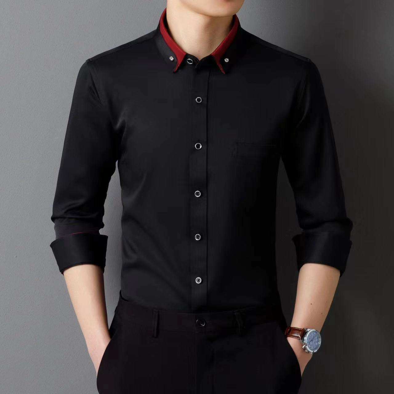 【S-4XL】👕2025 nowa, oddychająca męska koszula biznesowa na co dzień