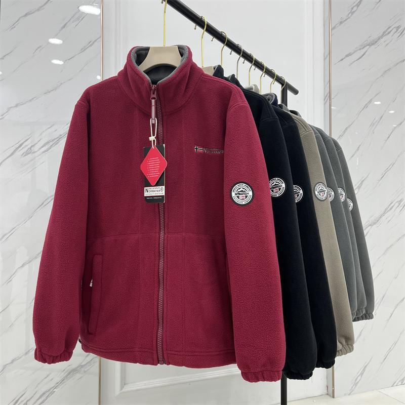 🏆💥【Oferta por tiempo limitado】Pánská silná sametová fleecová bunda, podzim a zima, teplá, lehká, velká velikost