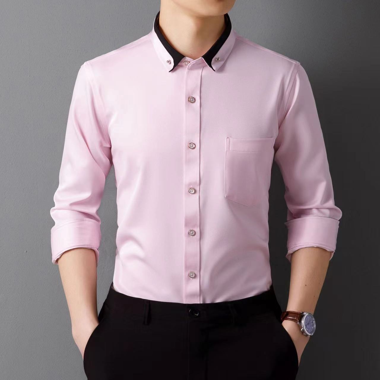 【S-4XL】👕2026 nowa, oddychająca męska koszula biznesowa na co dzień