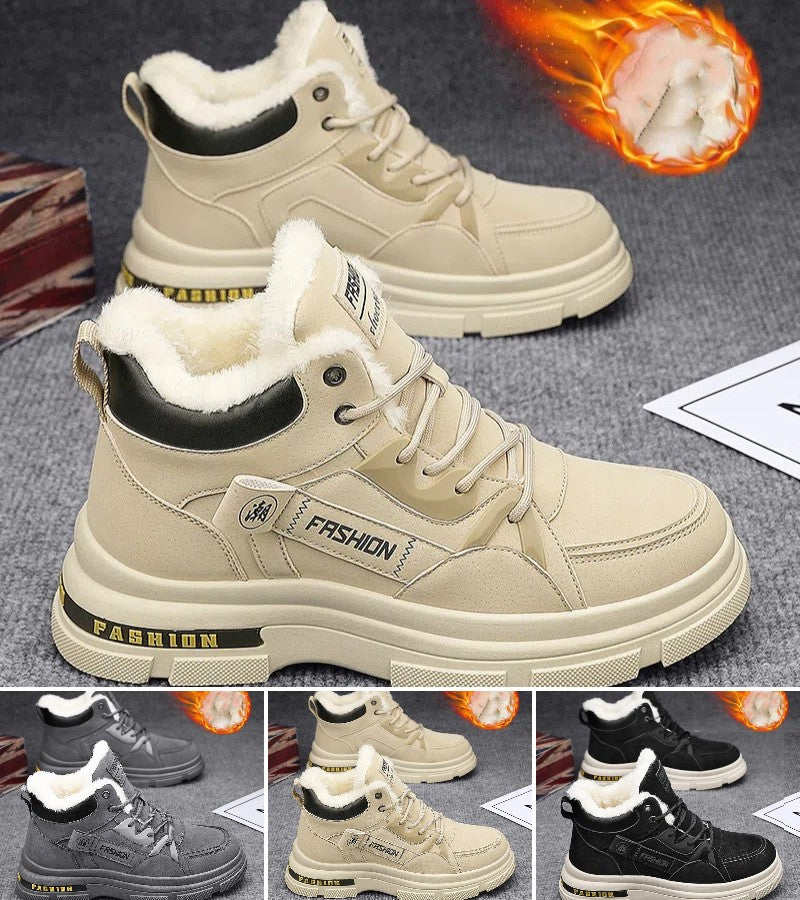 📢Nowości na jesień i zimę💥👞【39–44】2025 Nowe męskie buty na jesień i zimę z grubego aksamitu, ciepłe, Martin