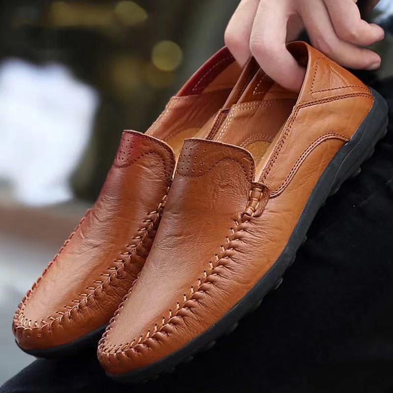 🔥【39-44】Zapatos casuales de cuero de vaca de moda para hombres