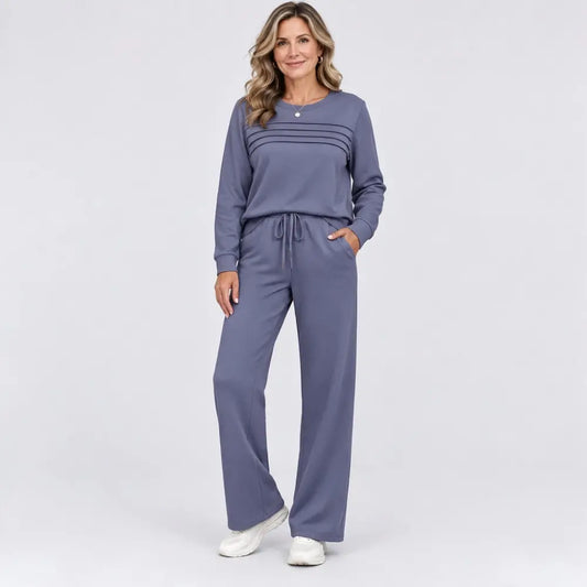 🔥Ostatni dzień – 50% zniżki 💖【S-5XL】Damski, modny, sportowy zestaw na co dzień, wysokiej jakości bawełniana koszulka z długim rękawem + spodnie - E ✅️Płatność przy odbiorze