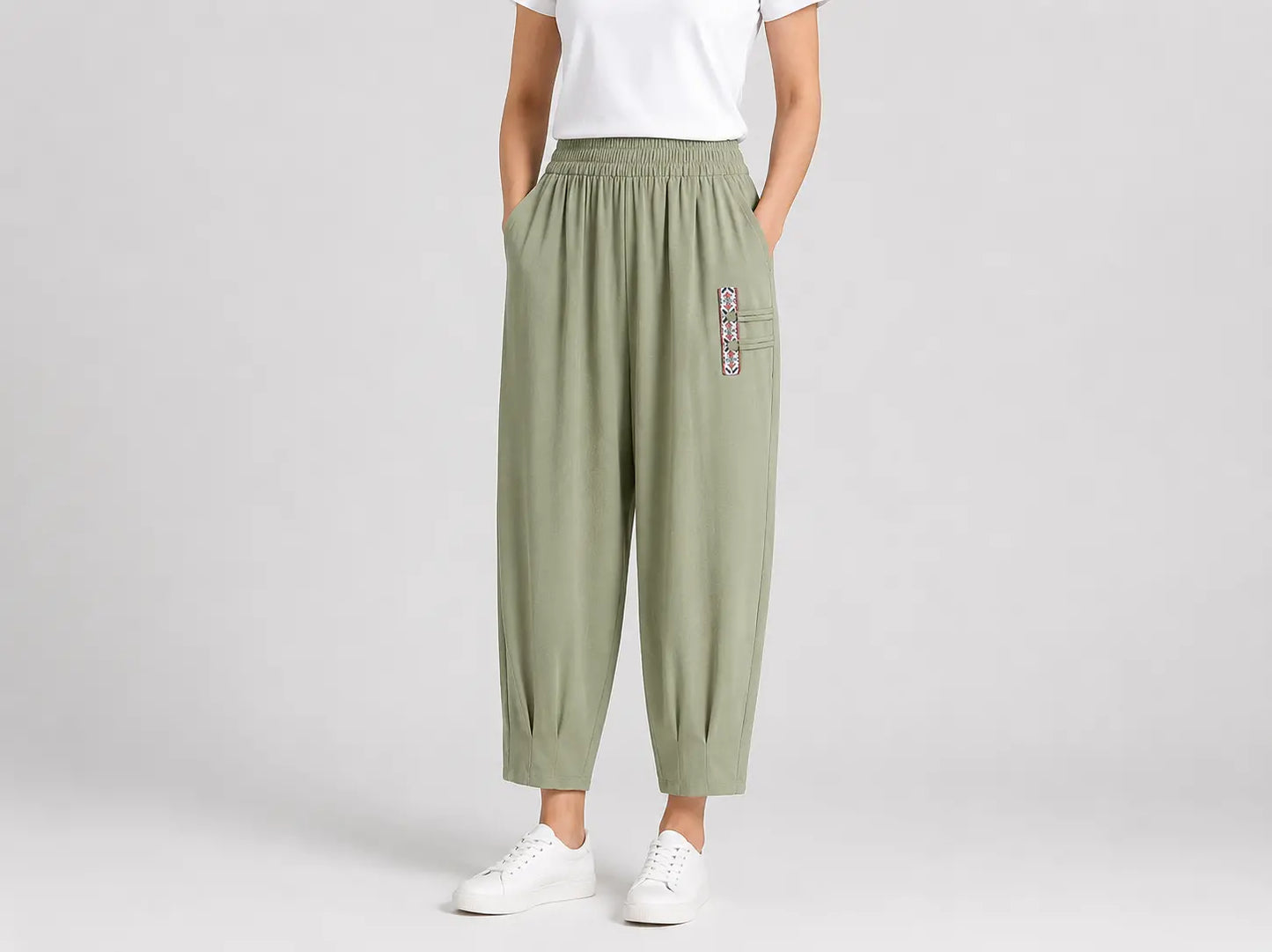 🔥【M-4XL】👖 Lekkie i przewiewne spodnie z bawełny i lnu - Stylowe i swobodne - Kup jedno, a drugie dostaniesz za pół ceny