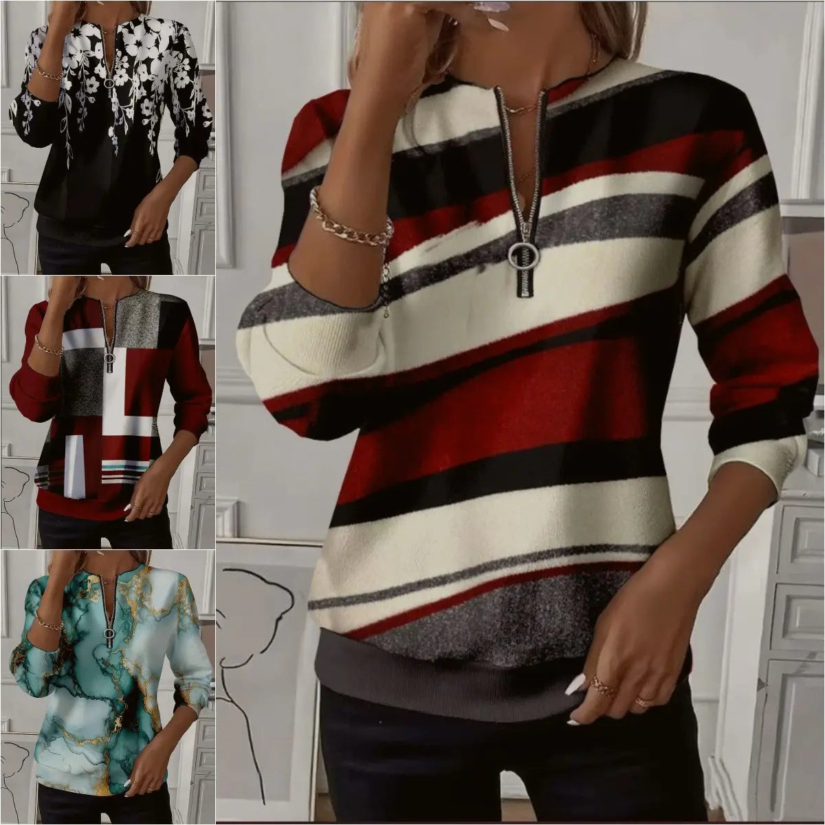 🔥【S-3XL】2026 Bluza z długim rękawem i nadrukiem typu raglan