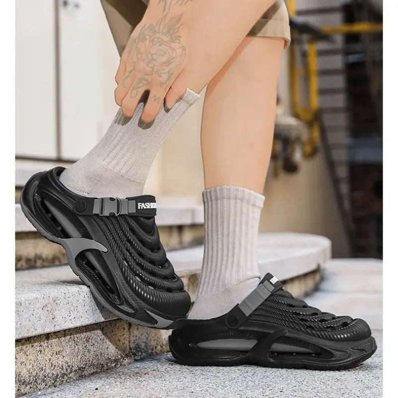 👟50% ZNIŻKI🌬️Męskie sandały wielofunkcyjne 2 w 1: gruba podeszwa EVA, antypoślizgowe, niezwykle lekkie i oddychające🏃‍♂️