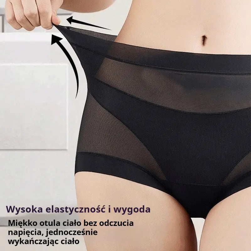 🔥【Rabat 50%】🩲(6/12 sztuk) Idealny zestaw na cały tydzień – Majtki modelujące brzuch z wysokim stanem i antybakteryjne