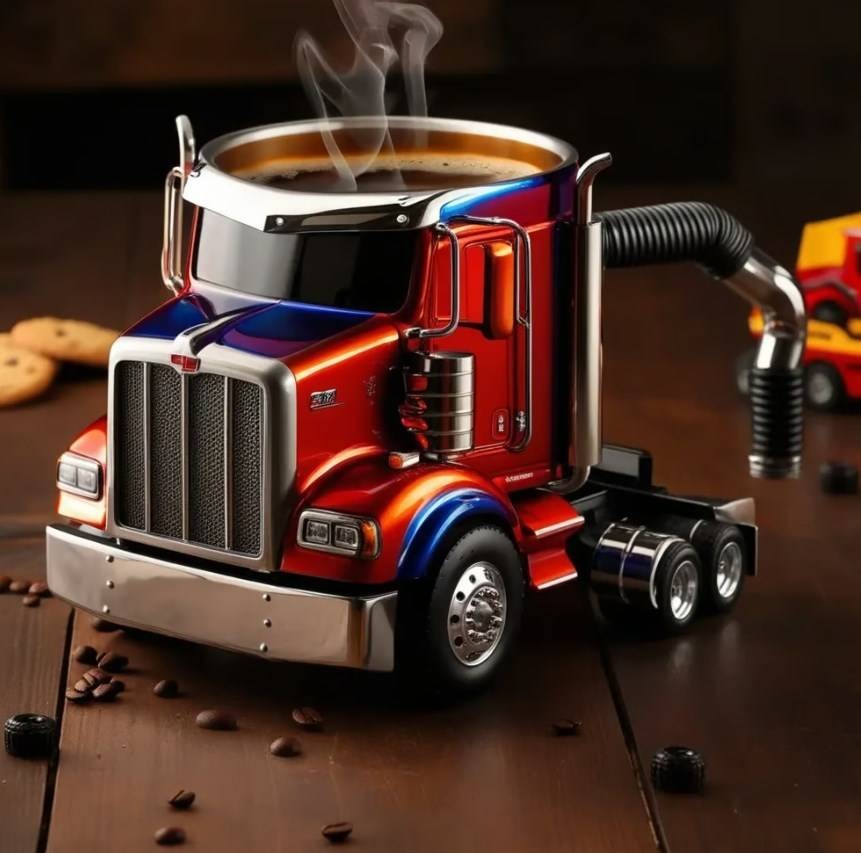 🚛【Novinka a bestseller】Ručně vyrobený hrnek na kávu pro řidiče kamionu