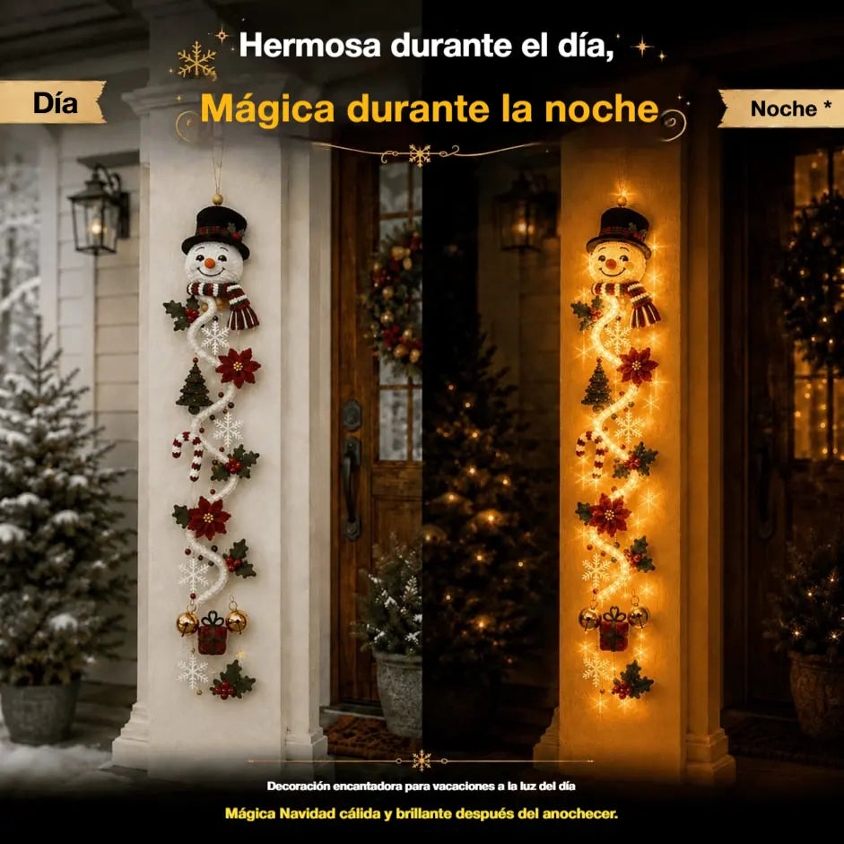 🎄🎃¡Último día, 50% de descuento! 🎅Decoraciones navideñas para puertas con luces