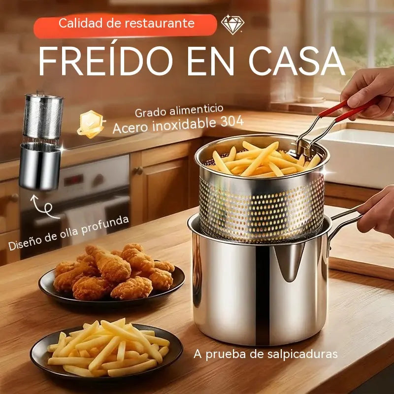 🔥¡Último día de oferta especial, ahorra un 50%!🎁 Freidora multifuncional de acero inoxidable 304