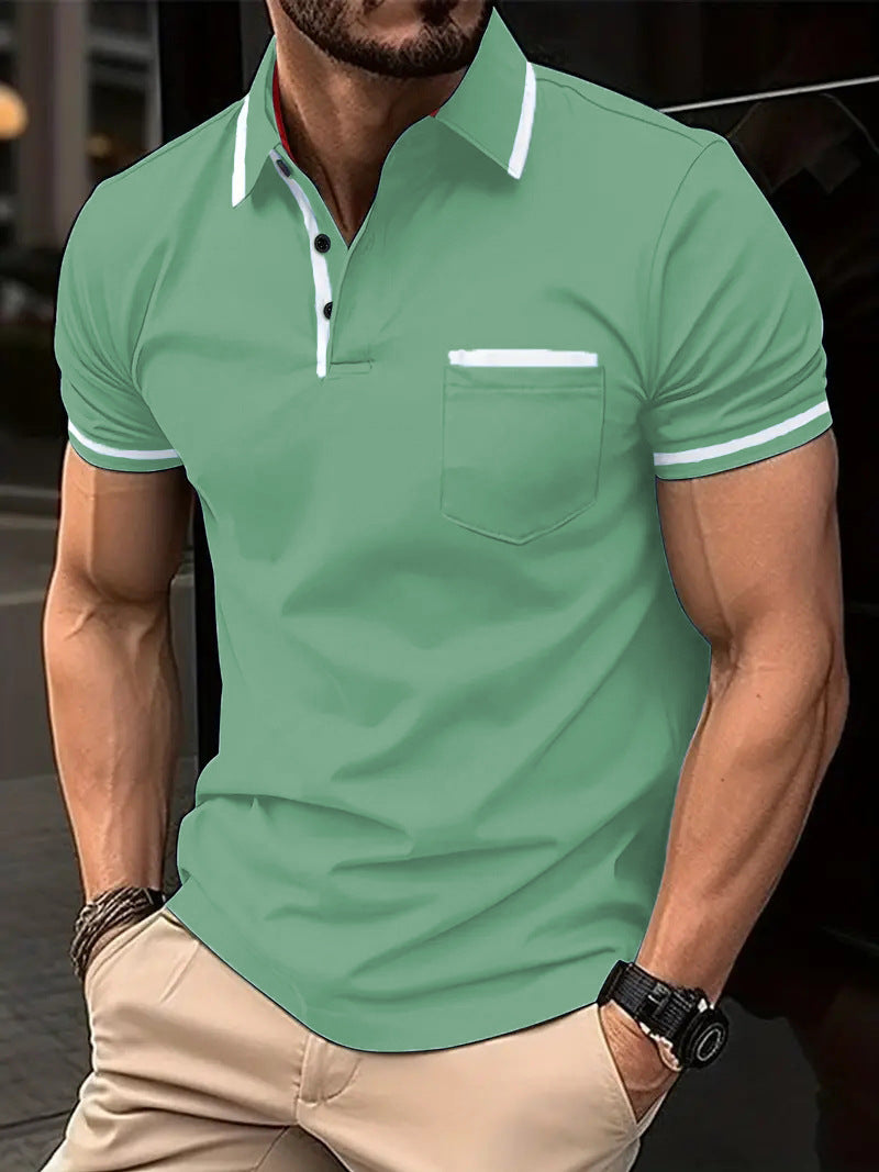 🔥🔥【S-3XL】 Męska koszulka POLO na lato 2026 z kieszenią na guziki Sportowa koszulka polo z czystej bawełny