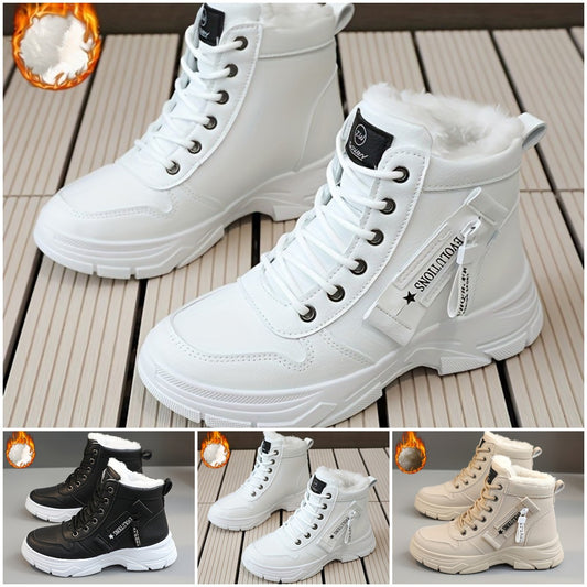 🔥【50% de descuento】🥰🥰【Tallas 35-45】Botas de nieve de invierno con cremallera lateral para mujer