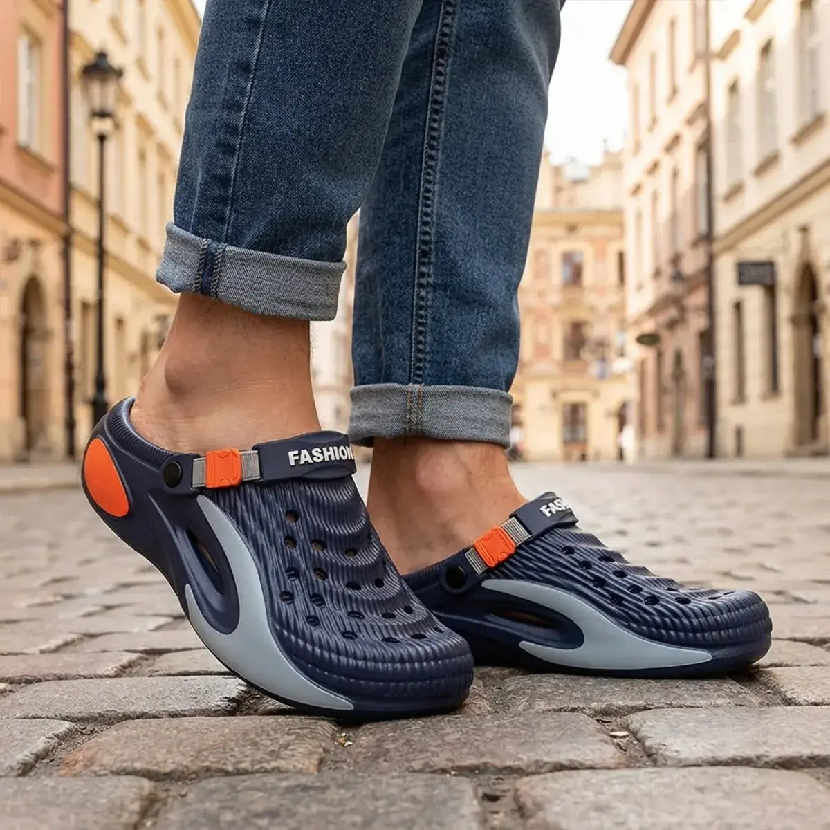 👟 50% zniżki na cenę specjalną 🌬️ Wielofunkcyjne sandały męskie (gruba podeszwa z pianki EVA): antypoślizgowe, ultralekkie, oddychające — idealny wybór na plażę, do uprawiania sportu i na co dzień! 🏃‍♂️