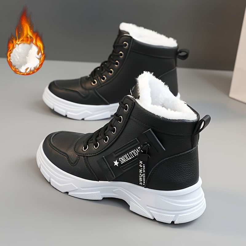 🔥【50% de descuento】🥰🥰【Tallas 35-45】Botas de nieve de invierno con cremallera lateral para mujer