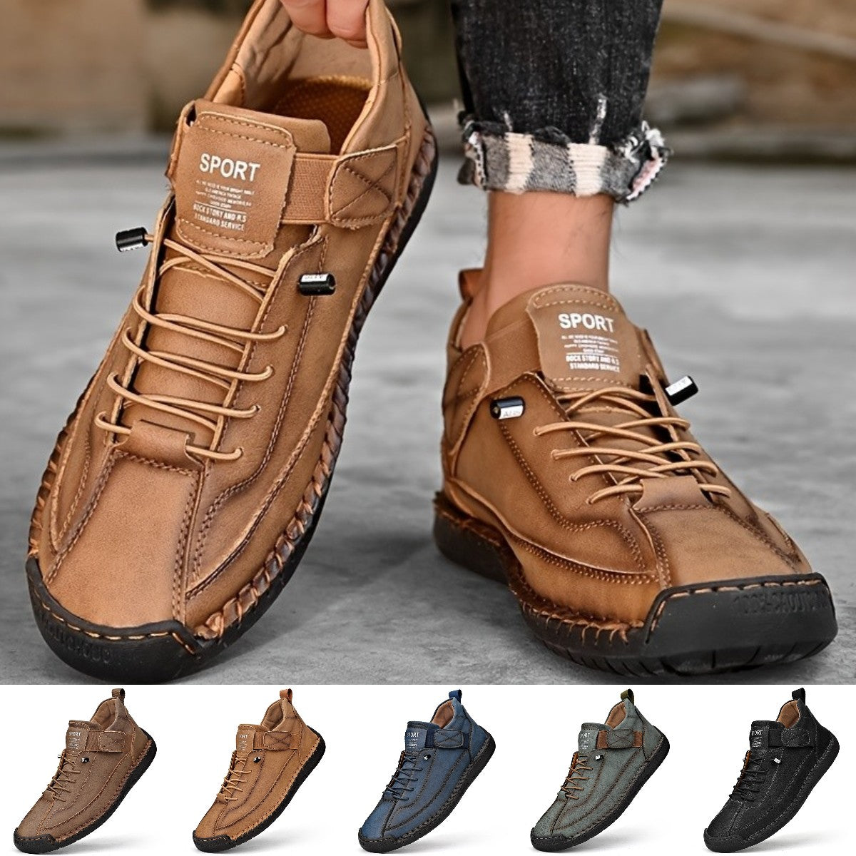 【Rabat ograniczony czasowo】【38-48】Casual obuwie męskie na co dzień, robocze, outdoorowe, szyte buty