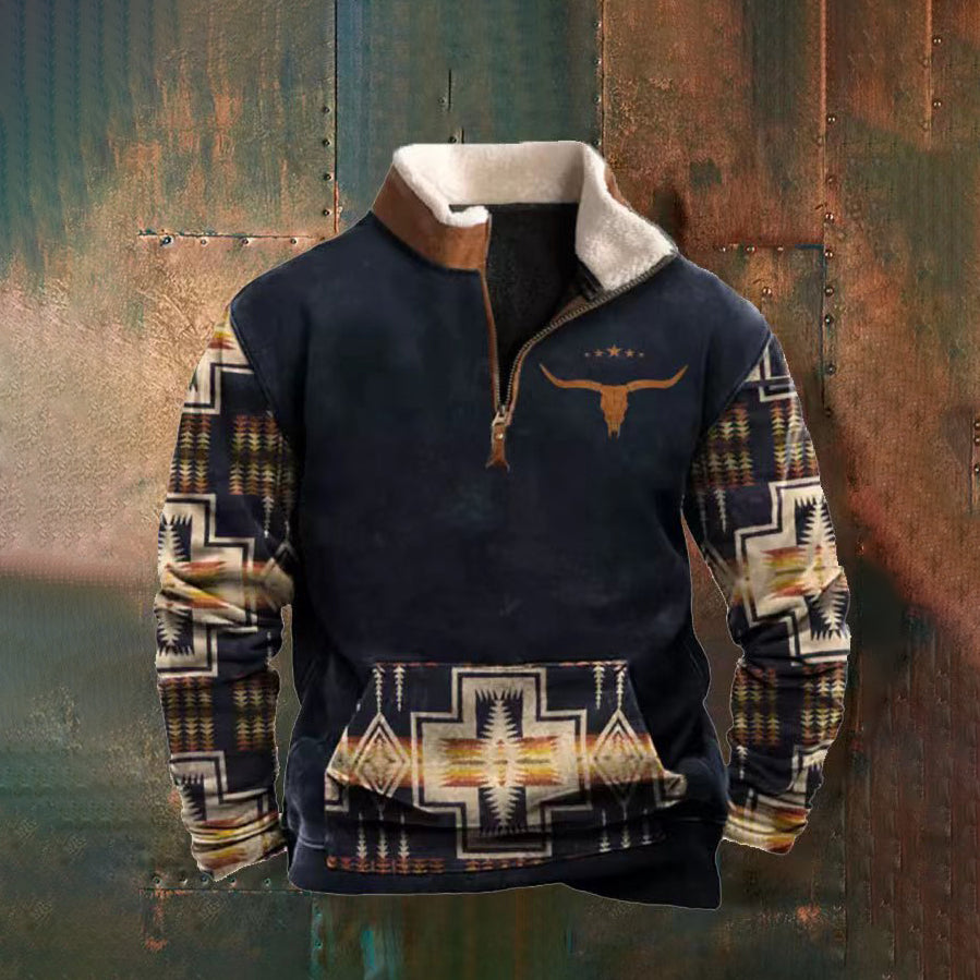 👕【50%OFF】【S-4XL]2025 Męski modny, jesienno-zimowy, ciepły sweter z długim rękawem i nadrukiem 3D