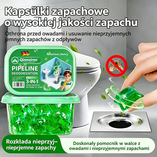 2 pudełka za jedyne 99 zł –  (100 kapsułek w opakowaniu) 🔥🎉 Kapsułki zawierające bioenzymy do usuwania zapachów z systemów kanalizacyjnych.