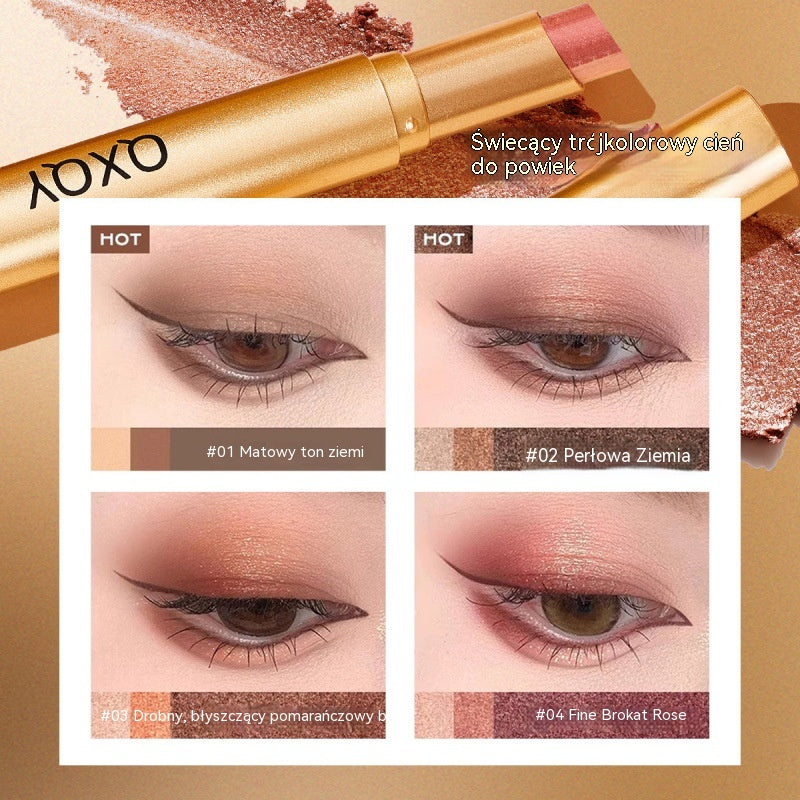 【2 sztuki】✨ 3 w 1 cienie do powiek w sztyfcie – natychmiast rozjaśniają, unoszą i ujędrniają, długotrwały efekt koloru💄