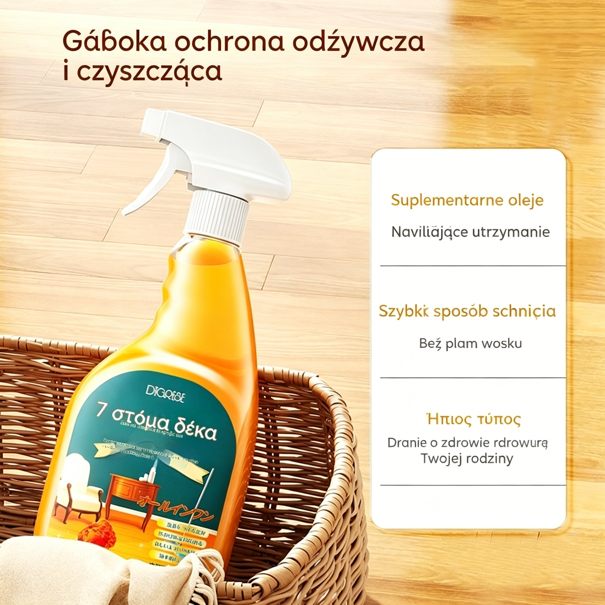🔥Hit Sprzedaży 【Rabat 50%】🔥✨Wysokowydajny spray do czyszczenia i wybielania drewna