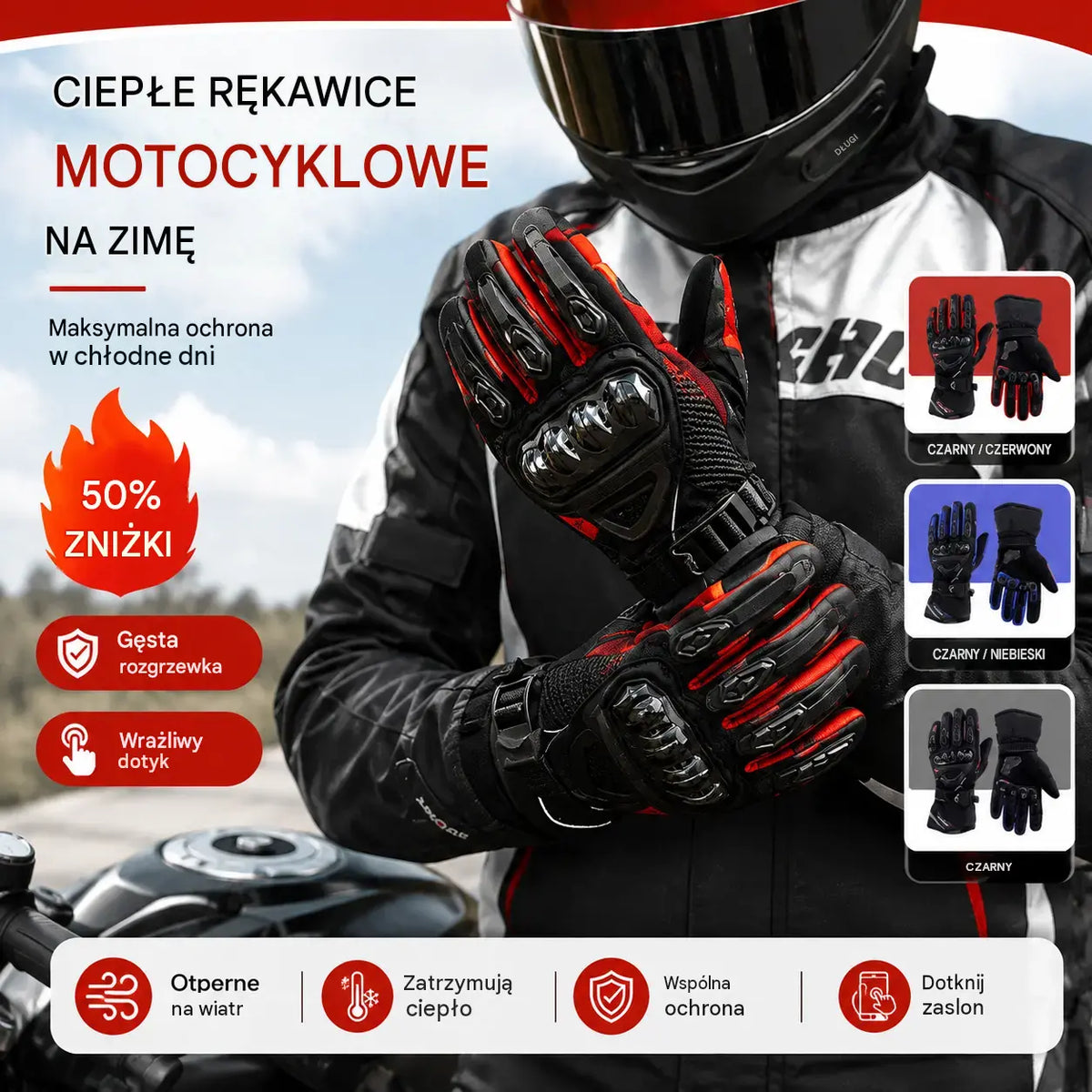 🔥🧤🔥【Para rękawic】🧤Ciepłe rękawice motocyklowe | Izolacja