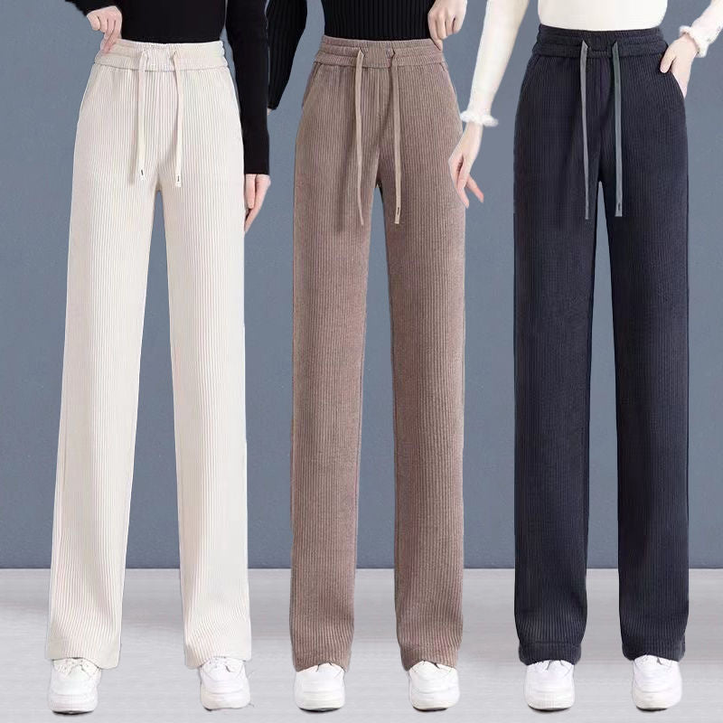 👖【40-110 KG】🔥✅Nové sametové ležérní kalhoty se širokými nohavicemi, velmi pohodlné na nošení.