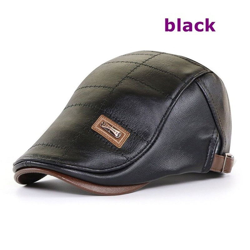 🧢🔥2025 nowy jesień i zima wysokiej klasy męski skórzany beret w stylu retro