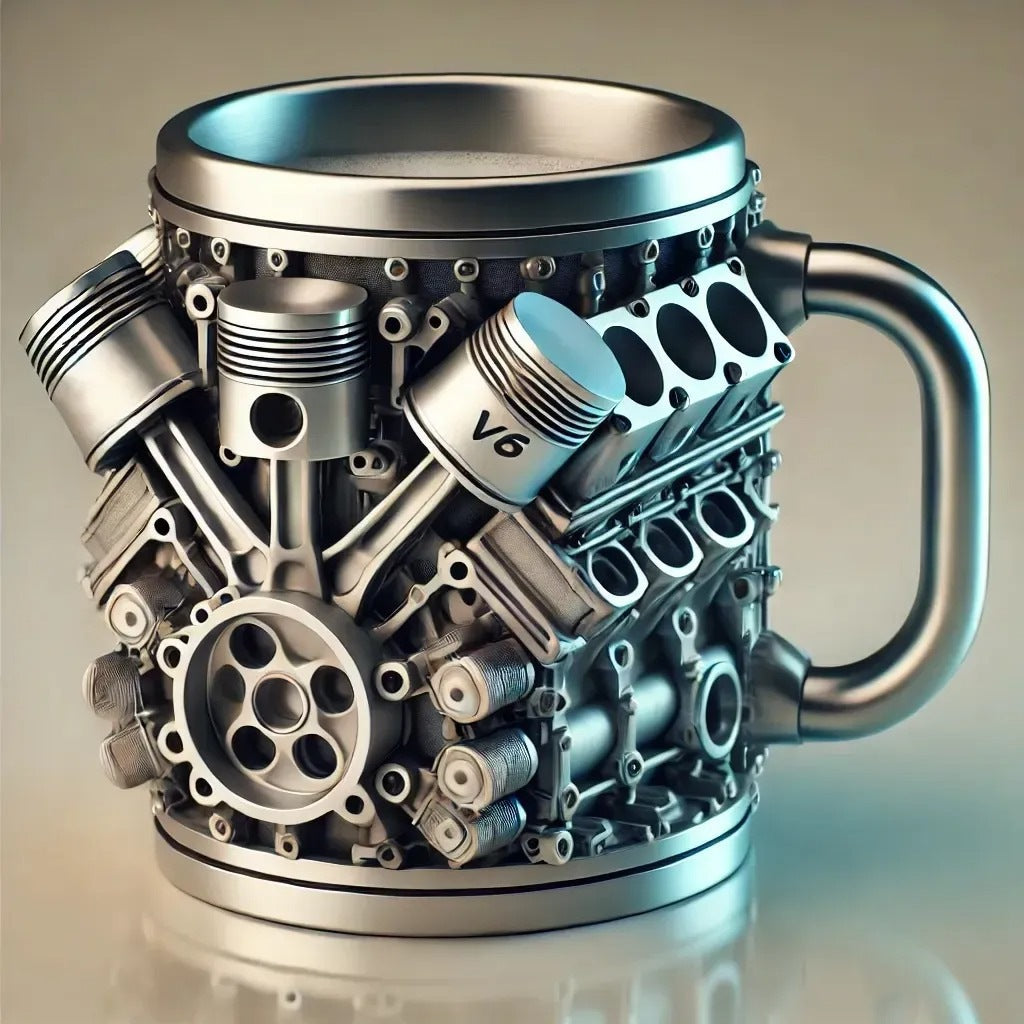 🎁☕ Nerezový hrnek Creative Engine V6V8