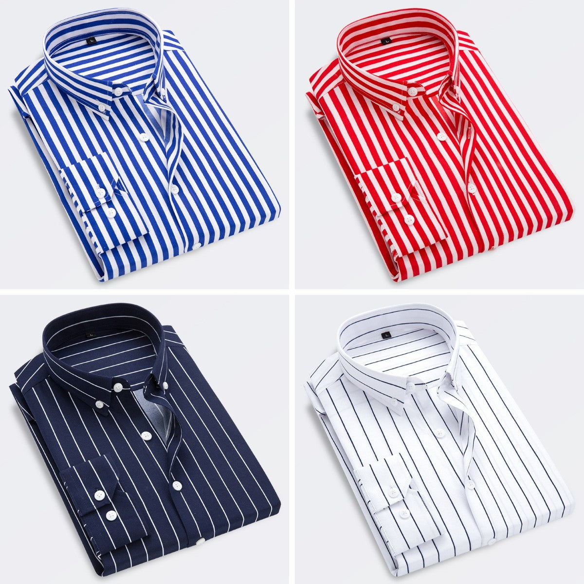 🔥👕【M-5XL】Męska koszula biznesowa w paski z długim rękawem 2025