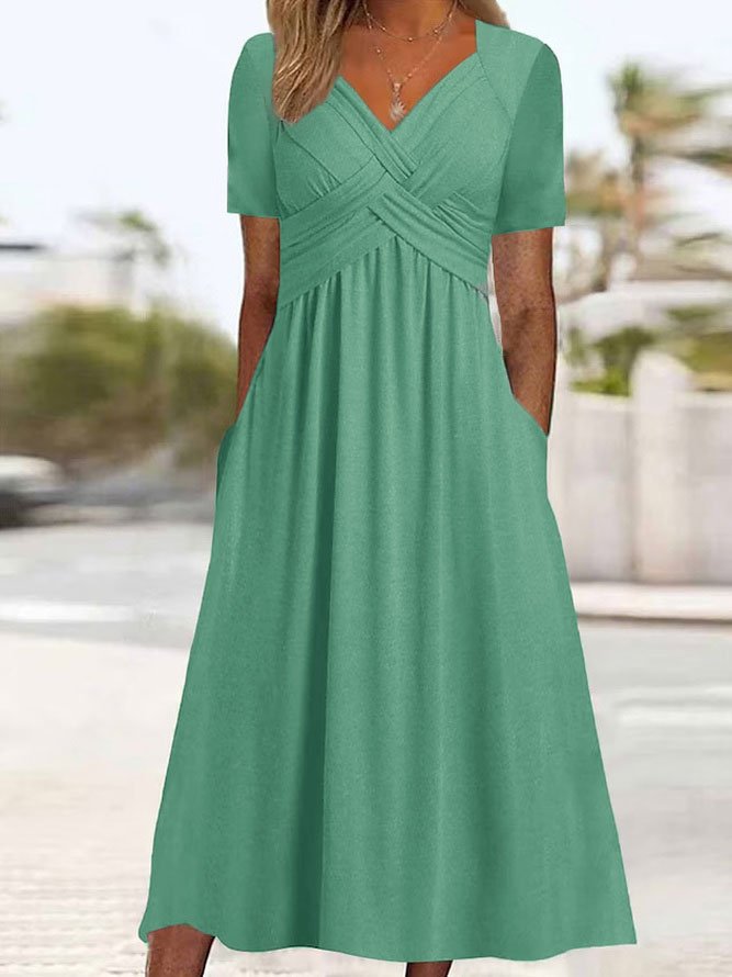 🔥🔥【Super rabat】【S-5XL】Nowa bawełniana sukienka midi casualowa