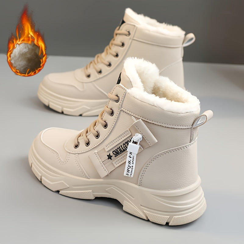 🔥【50% de descuento】🥰🥰【Tallas 35-45】Botas de nieve de invierno con cremallera lateral para mujer