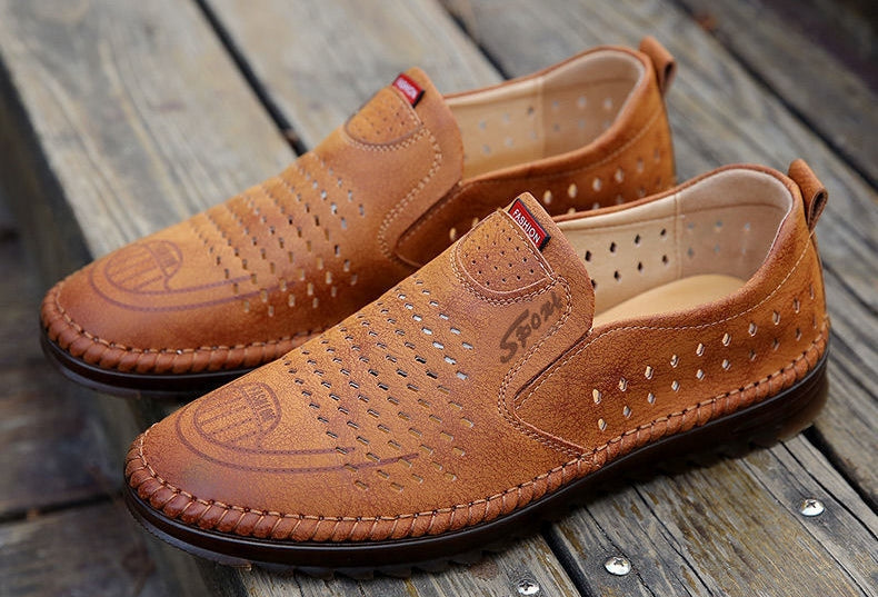 🔥 👞2025 Pánské ručně vyráběné venkovní boty z pravé kůže pro volný čas