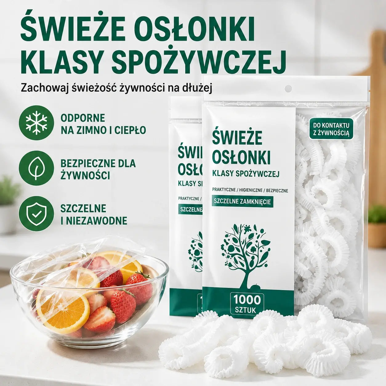 500/1000 wielokrotnego użytku, elastycznych toreb plastikowych do kontaktu z żywnością – kup jedną, drugą za pół ceny