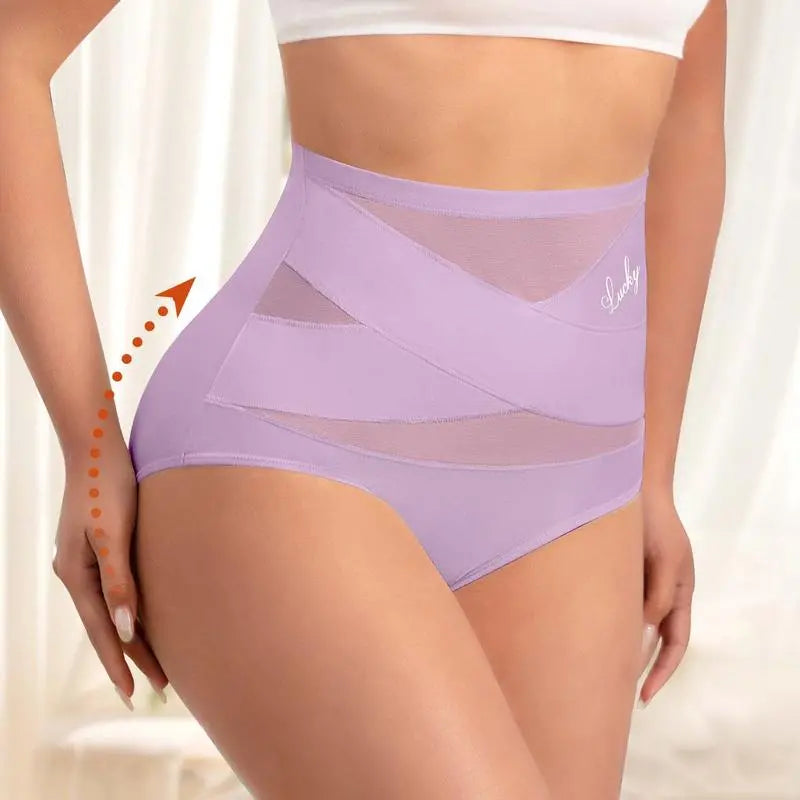 🔥 Majtki damskie z wysokim stanem plus size – krzyżowy fason, modelowanie brzucha i wygodne dopasowanie ✨-druga sztuka za pół ceny