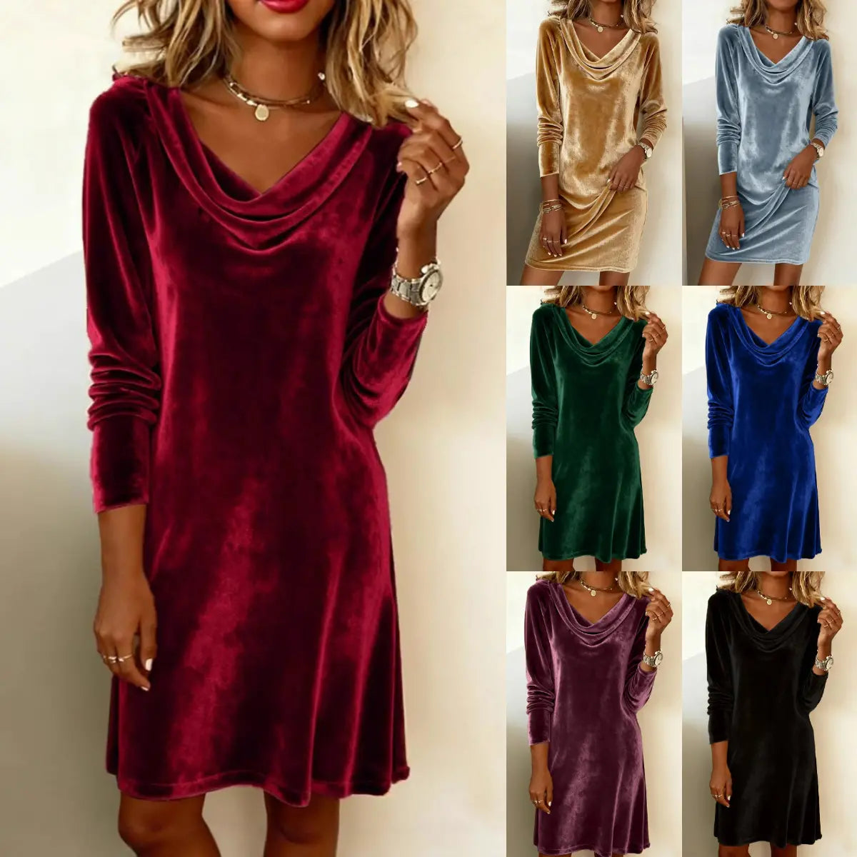🔥🌷【50% zniżki✨】【Rozmiary S-3XL】Nowa elegancka sukienka w stylu retro na jesień/zimę