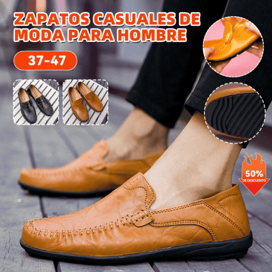 🔥【39-44】Zapatos casuales de cuero de vaca de moda para hombres
