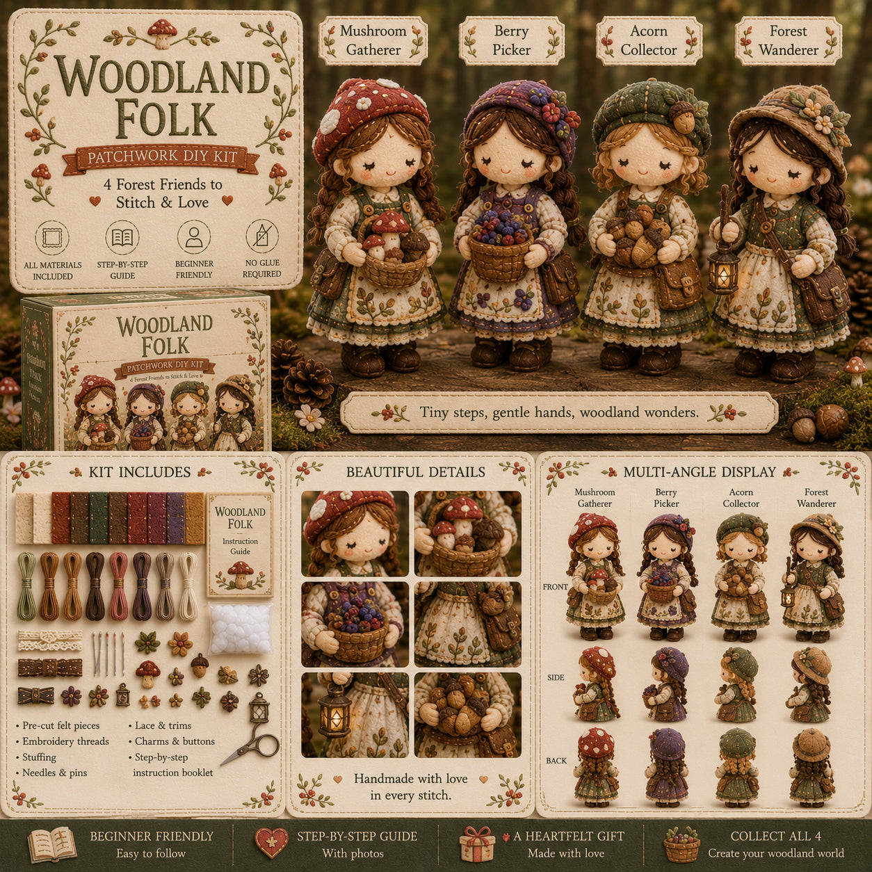 🎁Ostatni dzień: Skorzystaj z 50% zniżki! 🧵 Miniaturowy zestaw patchworkowy z serii Miniature World.